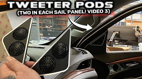 Custom tweeter pods - 2 in each sail panel. Cadillac Escalade Mids & Highs install video 3