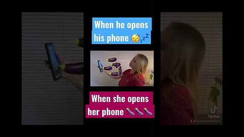 💤😴 His Phone 💤😴 vs. 🍆🍆 Her Phone 🍆🍆 #funny #shorts