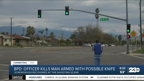 BPD: Officer kills man armed with possible knife