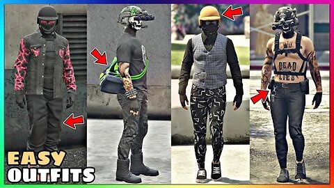 Top 4 Easy To Make Male Tryhard Outfits Using Clothing Glitches #17 (GTA Online)