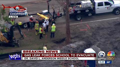 CHOPPER 5: Gas leak evacuates David L. Anderson Middle School in Martin County