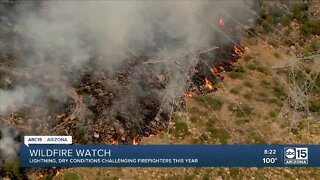 Lightning caused fires impacting Tonto National Forest and Wickenburg