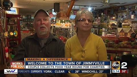 Fallston couple collects food for the needy year round