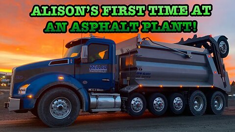 Training! We go to the Asphalt plant in the Kenworth T880 Super Solo. Trucking and Construction