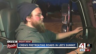 Crews pretreating roads in Lee's Summit