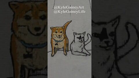 Pets Progress #shorts #painting #paint #pets #cat #dog #update #progress #art #artist #cool #love