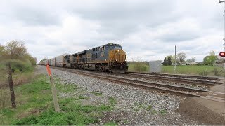 CSX Q332 Autorack/Manifest Mixed Freight Train from Sterling, Ohio April 17, 2021