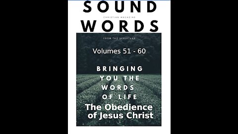 Sound Words, The Obedience of Jesus Christ