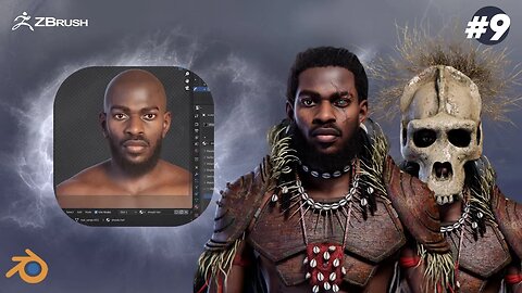 Yoruba god: Sango, the God of Thunder using Blender- 3D Timelapse part 9