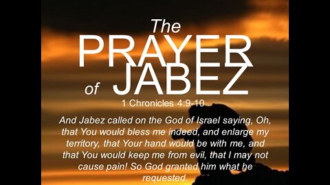 Prayer of Jabez | February 20,2022 | PastorB.