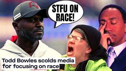 Todd Bowles DESTROYS Woke Media For Playing The Race Card | Buccaneers Coach SLAMS Reporters