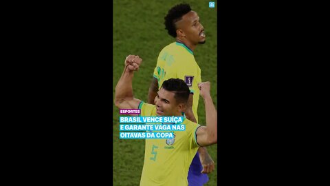 Brasil vence Suíça e garante vaga nas oitavas da copa #copadomundo #brasil #casemiro #worldcup