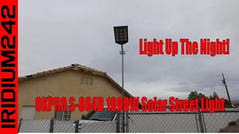 Prepper Security: OKPRO S 864B 1000W Solar Street Light