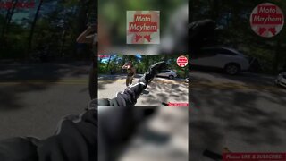 Police get ANGRY at Biker! #shorts #motorcycle #crash #closecall #biker