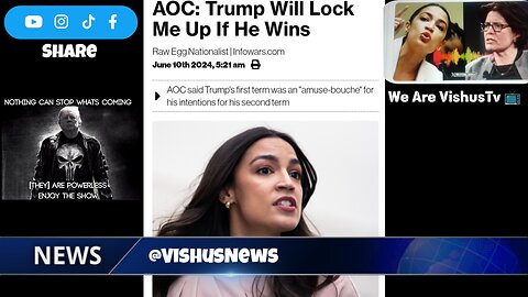 AOC: Trump Will Lock 🔐 Me Up If He Wins... #VishusTv 📺