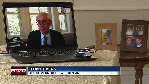 Gov. Evers speaks about COVID-19 and 14-day trends