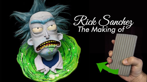 Making Rick Sanchez out of clay - Sculpey