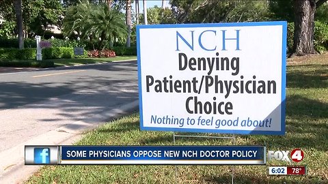 Yard signs in Naples protest NCH policy change