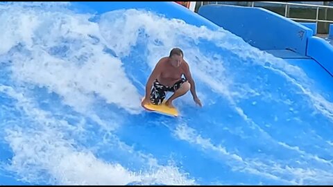 flowrider - Wade and grandson at Soak City, Kings Island (2022)