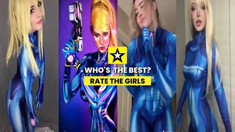 Rate the Girls: Best Metroid Zero Suit Samus TikTok Cosplay Contest #3 🎮💙