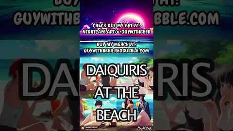 DAIQUIRIS AT THE BEACH | AI ART