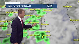 Increase in humidity, scattered showers in store for Monday