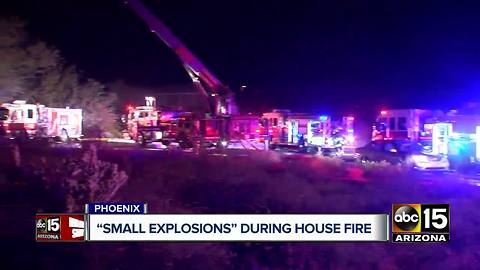 Ammo caused small explosions in Phoenix house fire