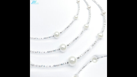 S925 Sterling Silver Choker Short Dainty Necklace Pearl Bead for Women Girl Jewelry07