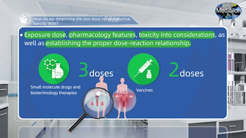 How do we determine the low dose in reproductive toxicity tests?