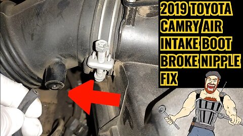 TOYOTA CAMRY AIR INTAKE BOOT BROKEN NIPPLE FIX