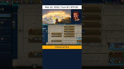 #oneturnadaychallenge #civ6 – Turn 81 - NAVY! #shorts