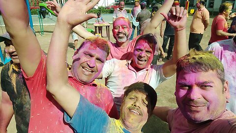 Dancing on holi