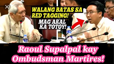 Rep.Raoul Manuel Napahiya Kay Ombudsman Martires! | Red Tagging hindi Bawal dahil walang batas dito!