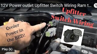 12V Power outlet Upfitter Switch Wiring Ram trucks