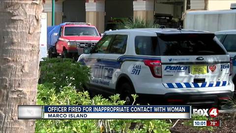 Officer fired for inapropriate conduct