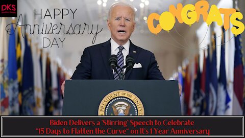 Biden Delivers a Speech to Celebrate "15 Days to Flatten the Curve" on It's 1 Year Anniversary