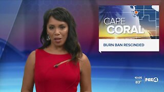 City of Cape Coral rescinds burn ban