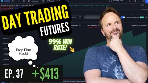 DAY TRADING FUTURES | +$413 WIN | WATCH ME TRADE | Elite Trader Funding Challenge Hack