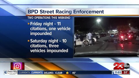 Bakersfield police seize three vehicles in street racing operation