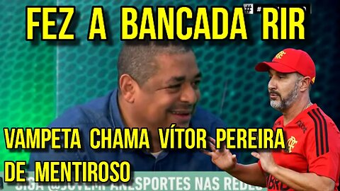 VAMPETA CHAMA VÍTOR PEREIRA DE MENTIROSO E FAZ A BANCADA RIR NO BATE PRONTO DA JOVEM PAN - É TRETA!