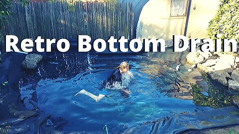 Adding the retro bottom drain - Building a pond part 13 (Liner install part 4)