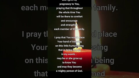 Minute Prayer. PREGNANCY Prayer. A Growing Family. #shorts #family