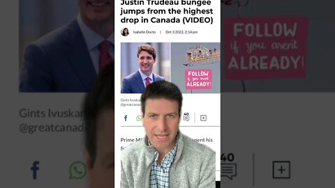 Trudeau Jumps From Highest Drop.. Canadians Hope For Cord Failure.. 🤣