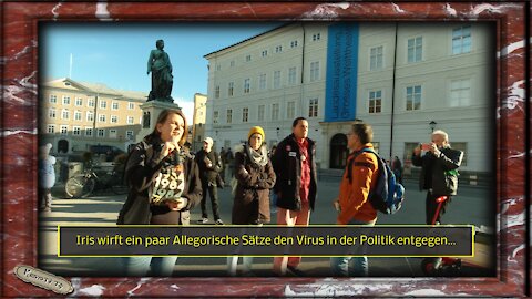 Iris wirft ein paar Allegorische Sätze den Virus in der Politik entgegen