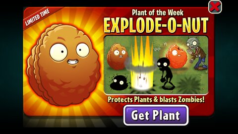 Plants vs Zombies 2 - Epic Quest - SEEDIUM Plant Showcase - Explode-o-Nut - January 2022