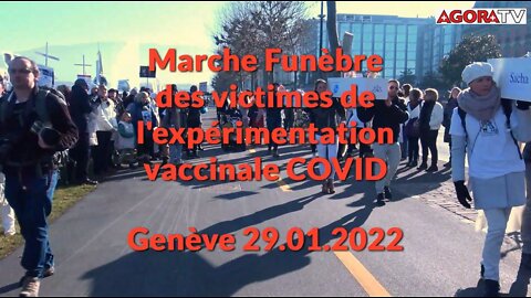 Genève 29.01.22 Marche Blanche pour les enfants victimes de l'expérimentation