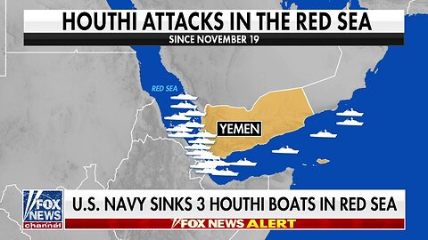 U.S. Navy Sinks Three Houthi Boats In The Red Sea