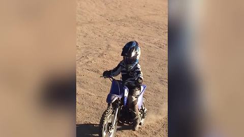 A Young Motorcyclist Crashes Into A Truck