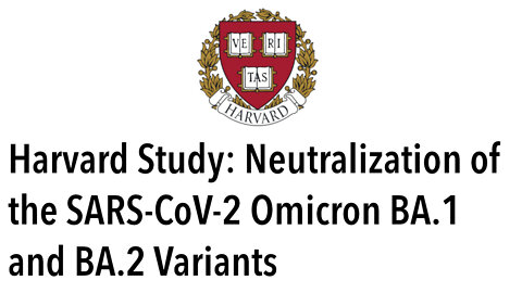 Harvard Study: Natural And Vaccine Immunity Against Omicron BA1 And BA2