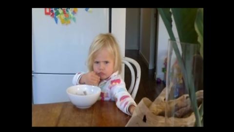 "Adorable Toddler’s Face Trick"